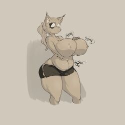 big_breasts breasts cleavage female furry huge_breasts sinfullapis slightly_chubby tagme thick_thighs wide_hips