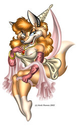 2002 anthro antti_remes canine female female_fox fox fur furry furry_only looking_at_viewer no_humans princess royalty sirah toony year