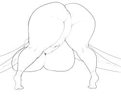 1girls anthro anus_visible_through_clothes barefoot bent_over big_ass big_breasts clothed clothed_female curvy curvy_figure downward_dog_pose exercise female godzilla_(series) grandet_(artist) luz_(grandet) monsterverse moth moth_girl mothra_(series) thick thick_ass thick_thighs thighs yoga_pants