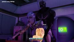 3d alien alien_genitalia alien_girl alien_humanoid asari comic comic_page english english_text liara_t'soni mass_effect turian vikhlop