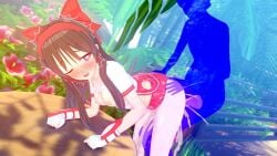 1boy 1girls 3d all_fours ass bent_over big_ass black_hair blush breasts breasts_out cum cum_in_pussy doggy_style ejaculation fingerless_gloves hair_ribbon heart-shaped_pupils hi_res king_of_fighters legs long_hair looking_pleasured medium_breasts nakoruru nipples one_eye_closed open_mouth orgasm penis pleasure_face pleasured samurai_shodown sex sex_from_behind smile snk thighs vaginal_penetration