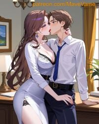 ai_generated incest kissing kissing_tongue mave_vame milf mommy mother mother_and_son son_and_mother touching_penis