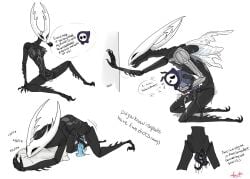 anthro bug dildo hollow_knight hollow_knight_(character) mask multiple_penises quirrel_(hollow_knight) scars sinsandh vagina yaoi