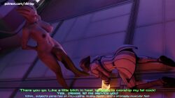 3d alien alien_genitalia alien_girl alien_humanoid asari asari_futanari comic comic_page english english_text futanari huge_cock liara_t'soni mass_effect vikhlop