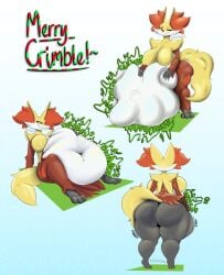 big_ass delphox pokemon pokemon_(species) razzbian tagme vore weight_gain