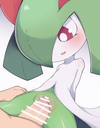 blush bodily_fluids cute_fangs duo erection female female_penetrated generation_3_pokemon genitals green_body hi_res himimi human human_on_humanoid human_penetrating human_penetrating_humanoid humanoid humanoid_penetrated interspecies kirlia male male/female male_penetrating male_penetrating_female mammal nintendo open_mouth penetration penile penile_penetration penis pokemon pokemon_(species) pussy red_body red_eyes sex simple_background sweat vaginal_penetration vaginal_penetration white_background white_body