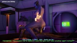 3d alien alien_genitalia alien_girl alien_humanoid anal asari asari_futanari comic comic_page english english_text futanari huge_cock liara_t'soni mass_effect vikhlop