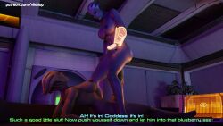 3d alien alien_genitalia alien_girl alien_humanoid anal asari asari_futanari comic comic_page english english_text futanari huge_cock liara_t'soni mass_effect vikhlop