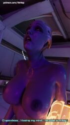 3d alien alien_genitalia alien_girl alien_humanoid asari comic comic_page english english_text liara_t'soni mass_effect solo vikhlop