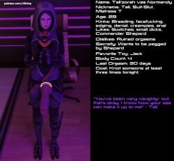 3d canine_penis comic_page english english_text futanari knotted_penis mass_effect quarian self_upload solo solo_futa tali'zorah_nar_rayya vikhlop