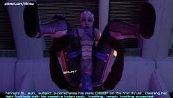 3d alien alien_genitalia alien_girl alien_humanoid asari comic comic_page english english_text huge_cock knot liara_t'soni mass_effect turian vikhlop