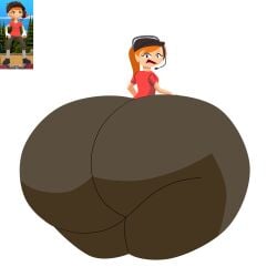 ass_bigger_than_head bubble_butt clothed female female_only hyper_ass looking_at_viewer meggy_spletzer nitromix12 scout_(team_fortress_2) smg4 wide_hips