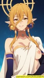 ai_generated ai_sluts hiya_djin_of_light_and_darkness lv2_kara_cheat_datta_motoyuusha_kouho_no_mattari_isekai_life one_breast_out sole_female