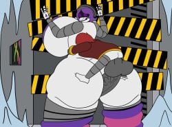 1boy 1girls ass_bigger_than_head backsack big_balls huge_ass huge_breasts huge_cock huge_thighs hyper_ass kyle5021 leggings massive_breasts murder_drones oc oc_character penetration robot robot_girl sex sex_from_behind size_difference uzi_(murder_drones)