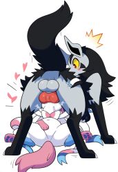 ai_generated belly_bulge blowjob feral feral_on_feral knot mightyena nai_diffusion novelai oral pokémon_(species) pokemon pokemon_(species) request sylveon