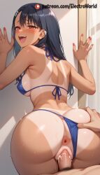 1boy 1girls against_wall ahe_gao ai_generated anus ass ass_grab asshole bikini bikini_aside black_hair blush breasts cum_in_pussy doggy_style electroworld female female_penetrated hayase_nagatoro human male male_penetrating_female moaning nude orgasm_face partially_clothed paymetons_plug penetration penis penis_in_pussy penis_in_vagina please_don't_bully_me,_nagatoro pussy pussy_juice sex smiling tanline teenage_ass teenage_girl teenage_pussy teenage_sex teenage_tits teenager vaginal_penetration