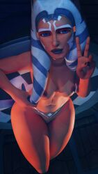 1girls ahsoka_tano alien female female_only filter orange_skin solo star_wars togruta