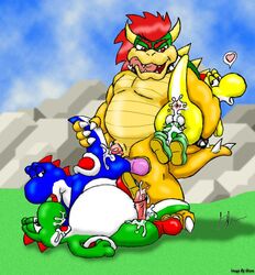 anal anal_sex bowser chubby cum egg glenn heart koopa male male_only mario_(series) messy nintendo penetration super_mario_bros. yaoi yoshi