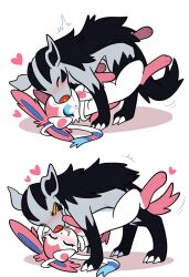 ai_generated breeding dominant_male domination feral feral_on_feral mating_press mightyena nai_diffusion novelai pokemon request sylveon