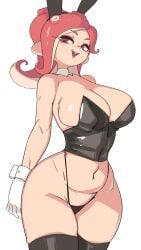 1girls breasts bunny_ears female hi_res hips huge_breasts light-skinned_female light_skin long_hair naughty_face nintendo octoling octoling_girl red_hair red_head splatoon splatoon_(series) tentacle_hair thick_thighs thighs wide_hips yuta_agc