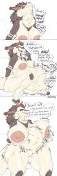 anthro anthro_pred belly big_belly big_breasts blush bodily_noises body_outline breast_expansion breasts comic dialogue digestion digestion_noises dragon english_text fatal_vore female female_pred fur furred_dragon furred_scalie genitals hi_res horn imprint itskorrie mythological_creature mythological_scalie mythology nipples nude oral_vore pussy rumbling_stomach scalie simple_background sound_effects talking_to_prey text unwilling_prey vore weight_gain