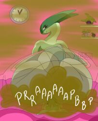 anthro bed bedroom big_ass big_breasts big_butt clock facesitting fart fart_cloud fart_fetish farting farting_in_face farting_on_another farting_on_face flygon furry imaranx latios nsfwimaranx pokémon_(species) pokemon pokemon_(species) simple_background tagme wilting_plants