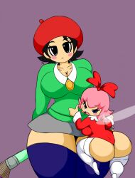 2girls adeleine ass big_ass big_breasts big_butt big_thighs breasts fairy female female_only kirbot12 kirby_(series) kirby_64 kirby_64:_the_crystal_shards kirby_star_allies looking_at_viewer multiple_girls nintendo ribbon_(kirby) tagme thick_thighs thighs