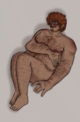 body_hair chubby_male dilf facial_hair freckles ginger_hair glasses henry_emily male_only moobs older_male