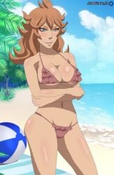 atomicart_24 bikini black_clover breasts looking_at_viewer mereoleona_vermillion pose smiling