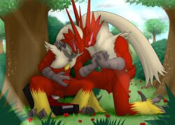 blaziken couple_(disambiguation) egg egg_laying female generation_3_pokemon male nero_eternity_(artist) nintendo pokémon_(species) pokemon pokemon_(species) video_games