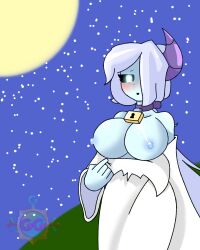 breasts female female_only ghost ghost_girl mery_(koishiko) nipples tagme tagme_(artist) unknown_artist white_clothing white_hair