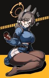 1girls big_breasts blue_archive bomb breasts busty child_bearing_hips curvaceous curvy curvy_body curvy_female curvy_figure fake_animal_ears female female_only glasses grenade hips holding_bomb holding_grenade large_breasts legs moe_(blue_archive) nerd nerdy nerdy_female pantyhose powtaytow3333 rabbit_squad_(blue_archive) smile smiling srt_special_academy_student thick thick_legs thick_thighs thighs underboob wide_hips