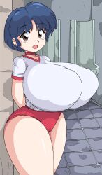 akane_tendo clothing gigantic_breasts gym_uniform huge_breasts large_breasts ranma_1/2 toshiso