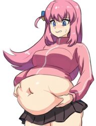 ai_generated baqua belly blush bocchi_the_rock! chubby fat gotou_hitori grabbing