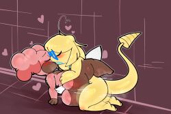 2boys anal anthro ass audino blush bodily_fluids dunsparce eyewear femboy generation_2_pokemon generation_5_pokemon glasses hi_res jayce_(1-upclock) kissing male male/male male_only male_penetrated male_penetrating male_penetrating_male motion_lines musk musk_clouds nintendo penetration pokemon pokemon_(species) puff_(softestpuffss) raised_leg sex softestpuffss sweat