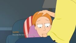 1boy 1girls blowjob brother_and_sister clothing english_text fellatio female ferdafs hand_on_another's_head hand_on_head human incest large_penis longer_than_one_minute male morty_smith mp4 oral orange_hair pale_skin rick_and_morty rick_and_morty:_a_way_back_home stealth_fellatio striped_legwear striped_pants summer_smith tagme vertical-striped_legwear vertical_stripes video