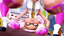 1girls 3d 3d_(artwork) art_trade ass_bigger_than_head ass_clapping ass_expansion ass_focus ass_shake ass_up assquake casual casual_nudity clothed downward_dog female_only gigantic_ass gold_boombox_(prevence) huge_ass hyper_ass off_the_hook_(splatoon) pearl_(splatoon) prevence sideass splatoon tagme twerking video