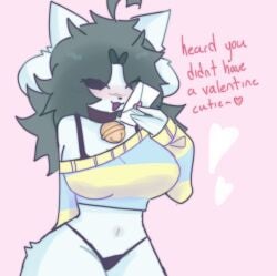 :3 breasts female female_only furry scentedpocky tagme temmie temmie_(undertale) thighs undertale undertale_(series) valentine's_day