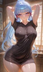 kamisato ayaka from genshin impact by slombert