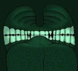 brazenraven cactus cactus_humanoid first_person_view humanoid inside_mouth male male_pred oral_vore plant solo spike_(brazenraven) taste_buds teeth tongue uvula vore