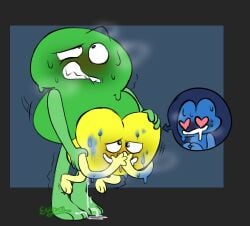 bfb cumming cumming_inside drooling four_(bfb) fucking heart_eyes incest object_shows shaking shape_shifting sharp_teeth sweating tpot transformation two_(bfb) two_(tpot) x_(bfb)