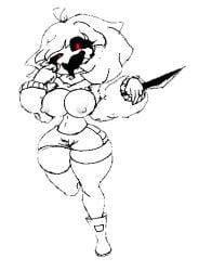 2d big_breasts big_hips breasts chara edit(amogus11001) edited_official_artwork knife red_eyes scary_face tagme the_absolute thin_waist undertale undertale_(series)