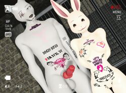 3d animal_genitalia animal_penis anthro anthro_only balls barcode barcode_tattoo beastars body_writing breasts canine canine_penis digital_media duo english_text erection female fur genitals haru_(beastars) hi_res knot lagomorph legoshi_(beastars) leporid male malicekira mammal mind_break mmd moral_degeneration nipples nude penis pubic_tattoo pussy queen_of_spades rabbit recording size_difference slave tattoo text white_body white_fur wolf