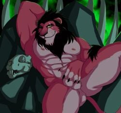 617foreverwithy anthro balls disney furry lion male male_only mane nude one_eye_closed penis scar scar_(the_lion_king) scar_across_eye solo solo_male spread_legs the_lion_king