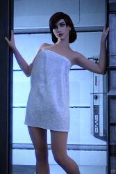 1girls 3d 3d_(artwork) 3d_model bioware cgi commander_shepard electronic_arts female femshep freckles green_eyes in_doorway light_smile looking_at_viewer mass_effect mass_effect_2 mass_effect_3 medium_hair missally nearly_naked nearly_nude no_clothes out_of_shower red_hair red_hair seducing seductive seductive_gaze seductive_look seductive_pose standing standing_in_doorway towel towel_around_breasts towel_only wet wet_body wet_skin