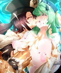 1boy 2girls areolae big_breasts big_penis blush breasts cum cum_between_breasts cum_on_face cum_string enormous_penis fat_cock female genshin_impact giant_penis gigantic_breasts gigantic_penis hollow_bastian honkai:_star_rail hu_tao_(genshin_impact) huge_breasts huge_cock huohuo_(honkai:_star_rail) hyper_penis large_breasts large_penis lipstick lipstick_mark lipstick_marks lipstick_on_breasts lipstick_on_face lipstick_on_penis male massive_breasts massive_penis nipples paizuri penis saliva saliva_string thick_penis titjob uncensored