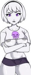 1girls artist_request big_breasts homestuck ms_paint_adventures nipple_slip pussy_peek rose_lalonde sprite_edit transparent_background