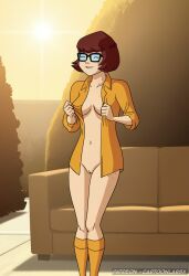 ai_generated bottomless bottomless_female female freckles_on_ass freckles_on_face freckles_on_thighs girly naked naked_female scooby-doo scooby-doo!_mystery_incorporated scooby-doo_(character) tv velma_dinkley