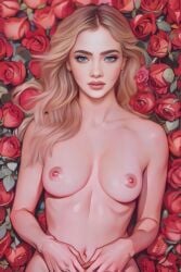 1girls ai_generated ai_reworked awaiting_sex bed_of_roses celebcartoonizer celebrity date_night female female_only heavy_makeup hidden_hands_because_ai human human_only light-skinned_female light_skin nude realistic roses small_breasts