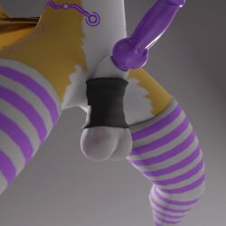 animated anthro ball_slap ball_stretcher ballbusting bounddev clothing cock_and_ball_torture femboy genital_torture genitals knot legwear male penis slap stockings